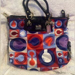 Coach Madison Op Art Julianne Shoulder Bag Tote